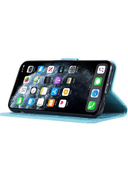 IPhone 11 Için Filp Durumda Pro Max Kart Tutucu Bilek Kayışı Kickstand Pu (Yurt Dışından)