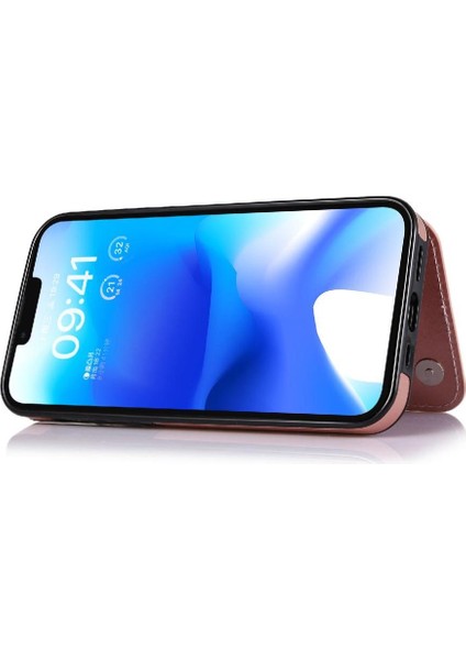 Kart Tutucu ile IPhone 14 Için Cüzdan Durumda Pu Deri Kart Yuvaları Kickstand (Yurt Dışından) indirimleri
