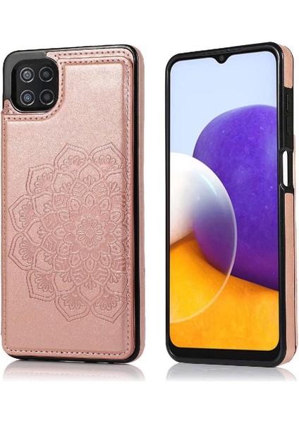 Samsung Galaxy A22 5g Flip Darbeye Pu Için Kart Tutucu Kılıf ile Cüzdan (Yurt Dışından)