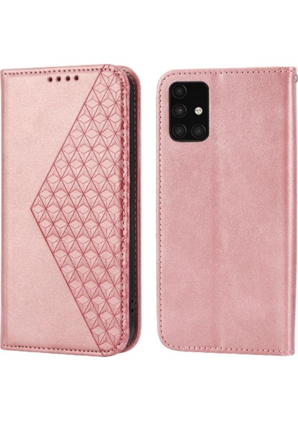 Samsung Galaxy A51 4g Günlük Kullanım Için Flip Case Cüzdan El Kayışı Eşkenar Dörtgen (Yurt Dışından)