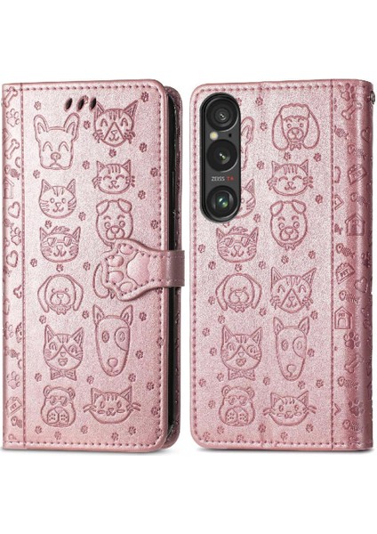 Sony Xperia 1 Vı Karikatür Hayvanlar Için Flip Case Deri Kılıf Kapak Çevirin (Yurt Dışından) fırsatları
