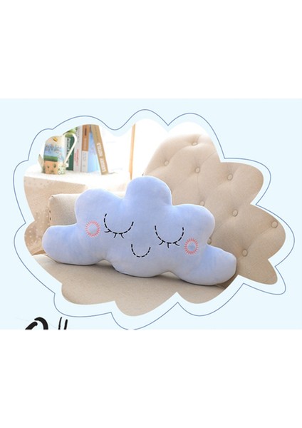 60 cm Cloud Peluş Yastık Yumuşak Kanepe Dinlenme Yastık Bulut Dolması Oyuncaklar Çocuklar Için Bebek Çocuk Kız Hediye Kawaii Yastık Peluş Sevimli Sky Serisi | Peluş Yastıklar (Mavi) (Yurt Dışından)