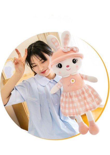 50 cm Bunny Peluş Oyuncak Süper Yumuşak Uyku Yastık Noel Hediyesi | Peluş Yastıklar (Pembe) (Yurt Dışından)