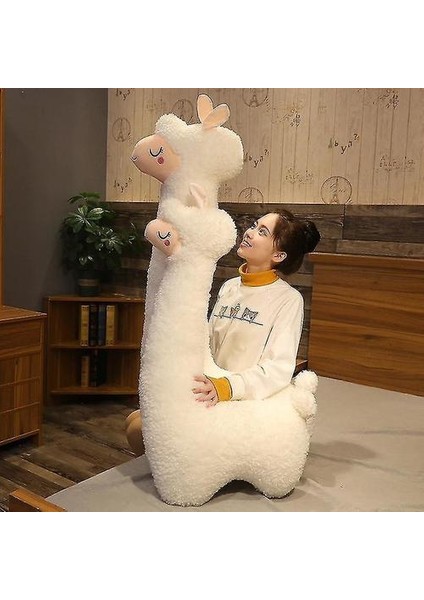 Doldurulmuş Hayvanlar 75 cm Sevimli Alpaka Peluş Oyuncak Vicugna Pacos Japon Yumuşak Sevimli Alpacasso Koyun Llama Hayvan Dollschristmas Hediye (Yurt Dışından)