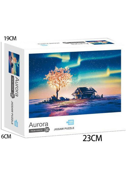 1000 Parça Yapboz Bulmacalar Oyunları Aurora Manzara Çocuklar Yetişkin Ev Oyuncak Hediye 70X50 cm (Yurt Dışından)