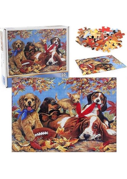 Pet Köpek Jigsaw Puzzle, 1000 Adet Eğitim Dekompresyon Bulmaca, Duvar Dekorasyonu (Yurt Dışından)