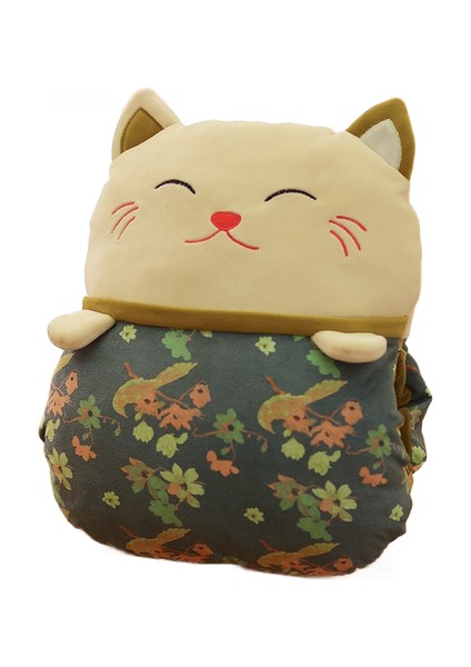 (Yeşil) Peluş Bebek Çin Tarzı Kedi Kanepe Yastık Aile Oturma Odası Yastık Sandalye Araba Bel Yastık Bebek Oyuncaklar ile Uyku Peluş Yastık | Peluş Yastıklar (Yurt Dışından)