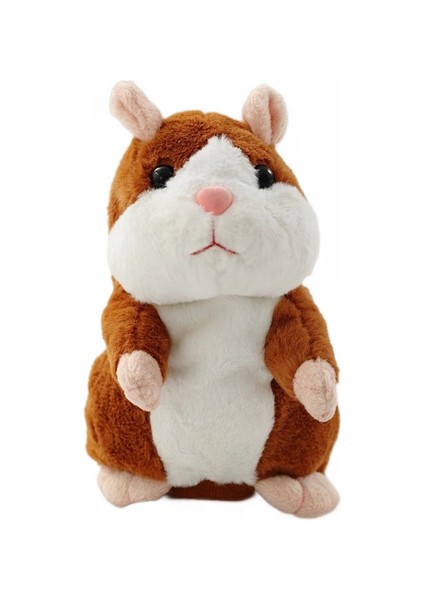 16 cm Talking Hamster Fare Pet Peluş Oyuncak Sevimli Yumuşak Hayvan Doll Konuşma Taklit Teyp Kaydedici Hamster Komik Oyuncak Çocuklar Hediye |elektronik Evcil Hayvan (Kahverengi) (Yurt Dışından)