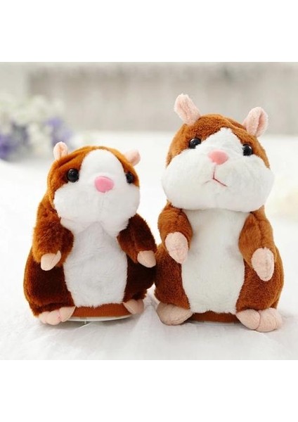 16 cm Talking Hamster Fare Pet Peluş Oyuncak Sevimli Yumuşak Hayvan Doll Konuşma Taklit Teyp Kaydedici Hamster Komik Oyuncak Çocuklar Hediye |elektronik Evcil Hayvan (Kahverengi) (Yurt Dışından)