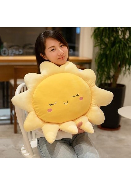45 cm Sky Serisi Peluş Oyuncak Dolması Yumuşak Karikatür Bulut Güneş Peluş Yastık Sevimli Kanepe Yastık Çocuk Doğum Günü Hediyesi | Peluş Yastıklar (Sarı) (Yurt Dışından) fiyatları