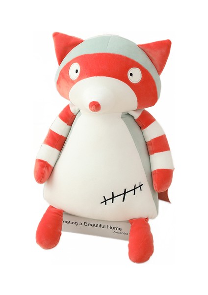 50 cm Sevimli Rakun Peluş Oyuncak Bebek Küçük Panda Peluş Oyuncak Yastık Uyku Doll Bebekler ve Doğum Günü Hediyeleri Çocuklar Için | Peluş Yastıklar (Kırmızı) (Yurt Dışından)