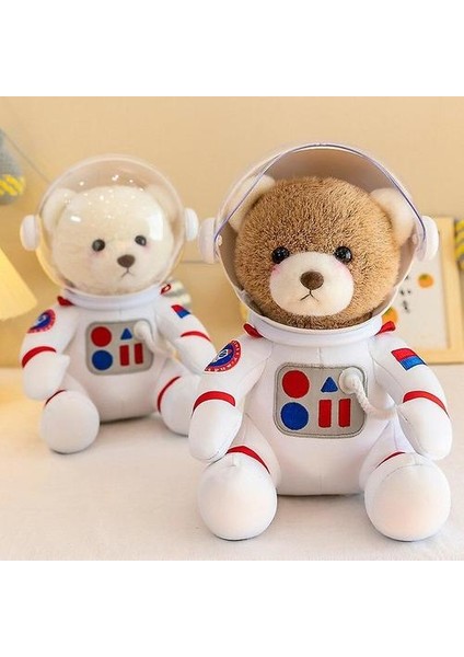 30CM Yaratıcı Uzay Ayı Peluş Oyuncaklar Beyaz Astronot Ayı Yumuşak Bebek Kızlar Peluş Sırt Çantası Güzel Ayı Kız Girlthant Hediye Için Güzel Ayı Oyuncaklar (Yurt Dışından)