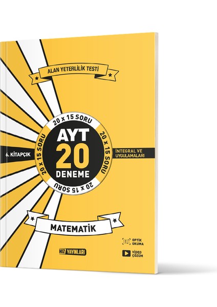 Hız Yayınları AYT Matematik 20’li İkinci Dönem Deneme