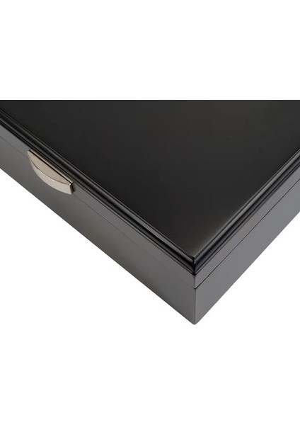 Küçük Mat Siyah Humidor Puro Kutusu Küllük Makas Seti RD26