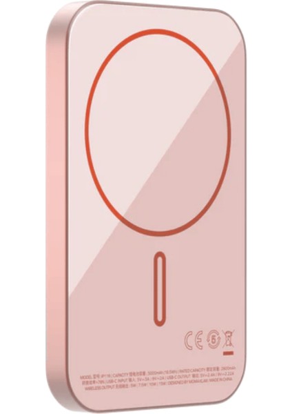 Q.Mag X 5000mah Powerbank - Pembe