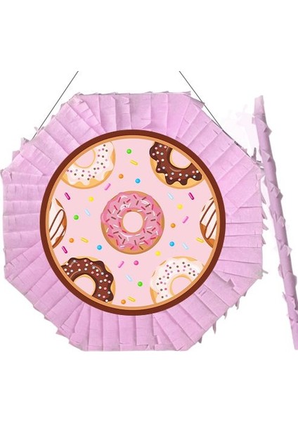 Donut Temalı Pinyata 42 cm + Sopası