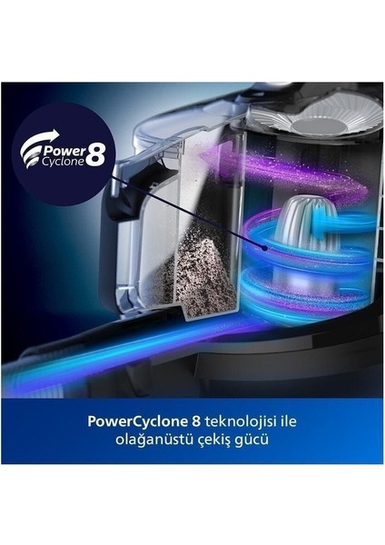 Tekno Trust 220 - 240 V Ultra Powerpro Max Toz Torbasız Süpürge , 900 W , 2 Litre , Hepa 13 , Mavi ,FC9749 700- fırsatları
