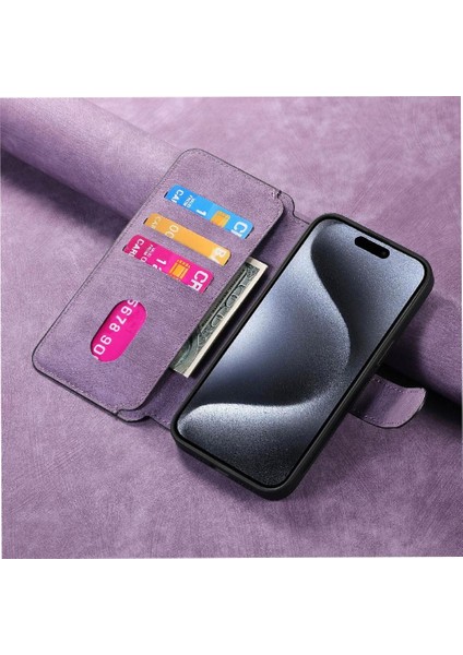 IPhone 15 Için Flip Case Pro Retro Kart Standı Cüzdan Mıknatıs Koruyucu (Yurt Dışından) fırsatları