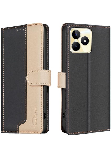 Realme C53 Flip Folio Kart Yuvaları Için Flip Case Tutucu Kickstand Darbeye (Yurt Dışından) indirimleri