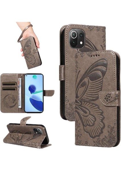 Kredi Kartı Yuvası ile Xiaomi 11 Lite Ayrılabilir El Kayışı Için Flip Case (Yurt Dışından)