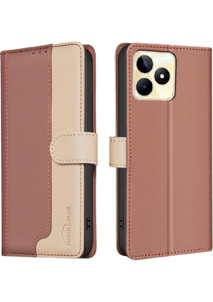 Realme C53 Flip Folio Kart Yuvaları Için Flip Case Tutucu Kickstand Darbeye (Yurt Dışından)