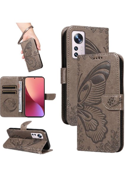 Xiaomi 12 Için Flip Case Yüksek Kalite Deri Ayrılabilir El Kayışı ile (Yurt Dışından)