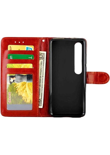 Xiaomi Mi 10 Pro 5g Için Flip Case Kart Tutucu Kickstand Darbeye Pu (Yurt Dışından)