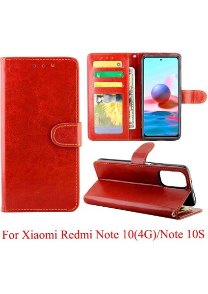 Xiaomi Redmi Not 10 Için Flip Case 4g Kickstand Manyetik Kapatma Kartı Pu (Yurt Dışından) fiyatları