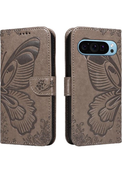 Kredi Kartı Yuvası Yüksek Kaliteli Deri ile Google Pixel 9 Için Flip Case (Yurt Dışından)