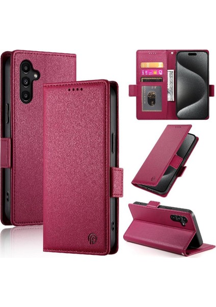 Samsung Galaxy A15 Iş Cüzdan Günlük Kullanım Flip Kart Yuvaları Için Flip Case (Yurt Dışından)