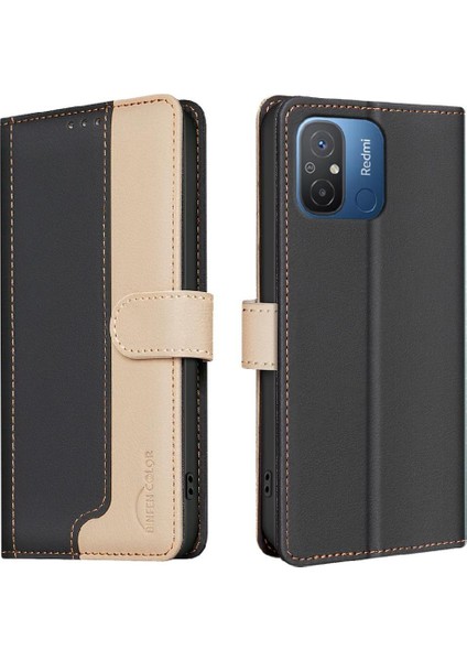Xiaomi Redmi 12C Kickstand Darbeye Tpu Iç Kabuk Rfıd Için Flip Case (Yurt Dışından)