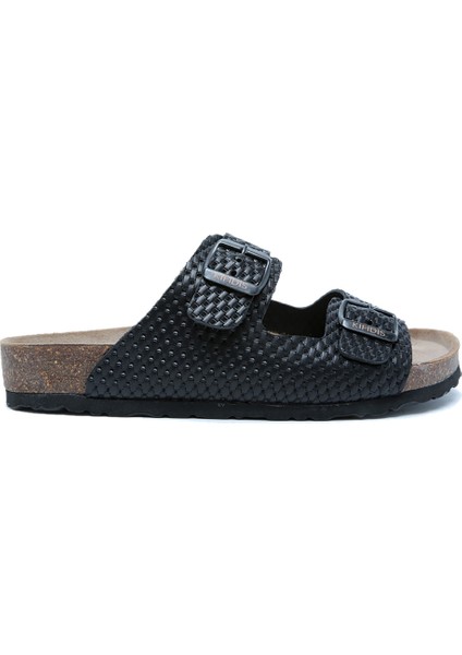 K10260DK Kifidis Soft Step Kadın Çift Bantlı Deri Mantar Terlik 36-41