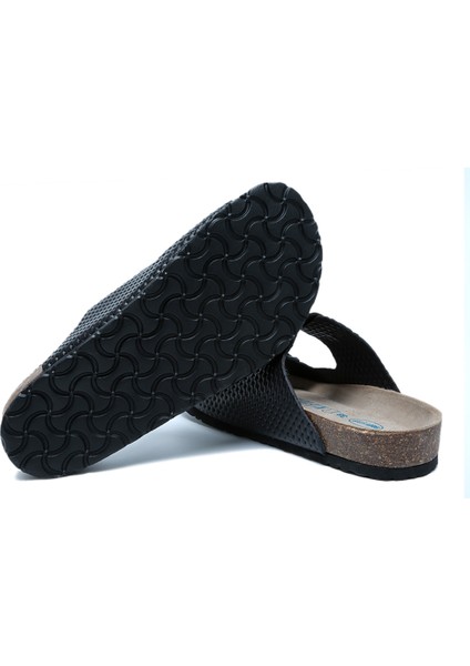 K10260DK Kifidis Soft Step Kadın Çift Bantlı Deri Mantar Terlik 36-41