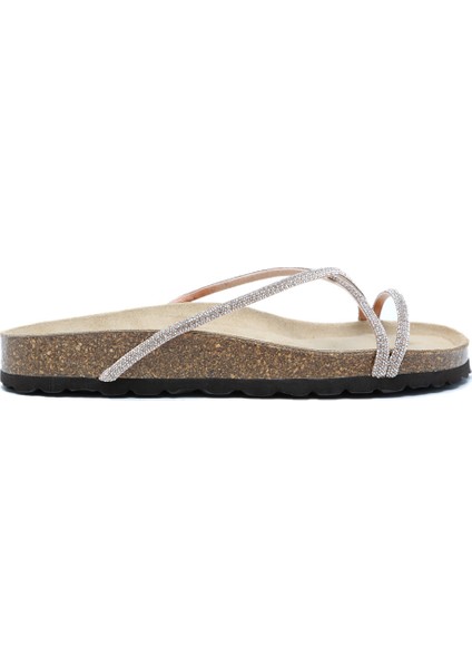 14304 Ch-Kifidis Soft Step Kadın Taşlı Mantar Terlik 36-41