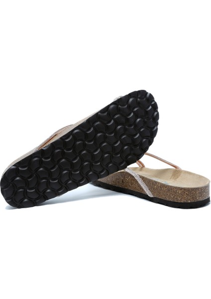 14304 Ch-Kifidis Soft Step Kadın Taşlı Mantar Terlik 36-41