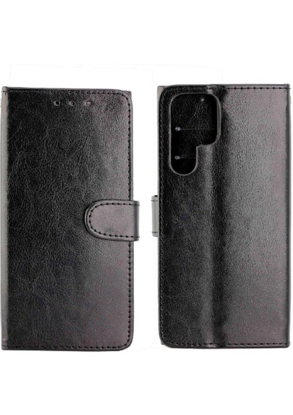 Samsung Galaxy S22 Ultra 5g Manyetik Kapatma Pu Deri Kart Için Flip Case (Yurt Dışından)