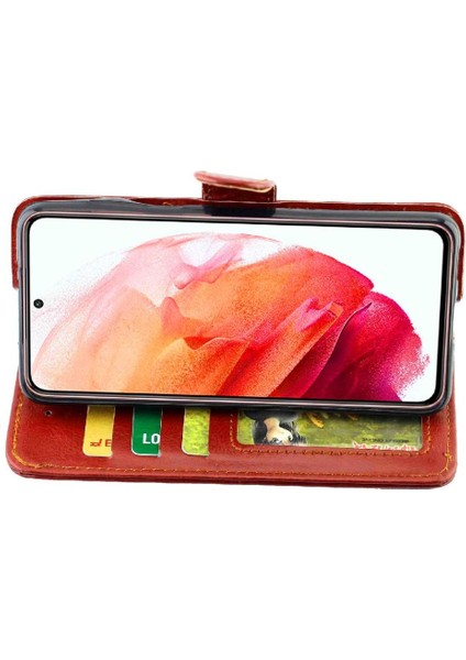 Samsung Galaxy S21 5g Pu Deri Kickstand Darbeye Kart Için Flip Case (Yurt Dışından) fırsatları