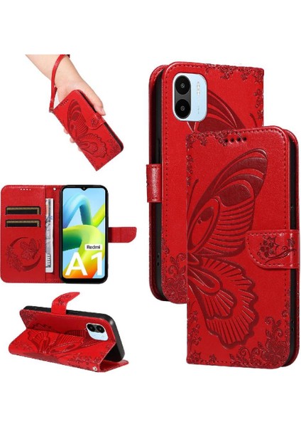 Xiaomi Redmi A1 Için Flip Case Yüksek Kalite Deri Ayrılabilir El Kayışı (Yurt Dışından)
