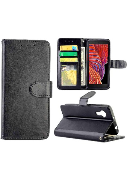 Samsung Galaxy Xcover 5 Kart Tutucu Manyetik Kapatma Pu Için Flip Case (Yurt Dışından)