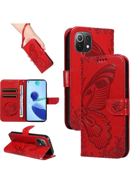 Kredi Kartı Yuvası ile Xiaomi 11 Lite Ayrılabilir El Kayışı Için Flip Case (Yurt Dışından)