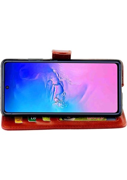 Samsung Galaxy S10 Lite Pu Deri Manyetik Kapatma Kartı Için Flip Case (Yurt Dışından)