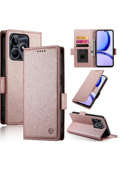 Realme C53 Cüzdan Flip Kartvizit Yuvaları Günlük Kullanım Için Flip Case (Yurt Dışından)