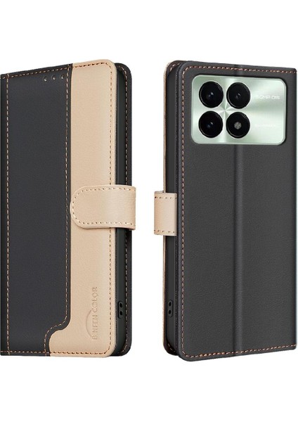 Xiaomi Poco F6 Pro Flip Folio Kickstand Rfıd Engelleme Kartı Için Flip Case (Yurt Dışından)