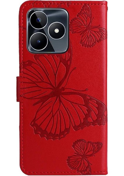 Realme C53 Manyetik Kapak Flip Kickstand Için Flip Case Kart Yuvası ile Pu (Yurt Dışından) modelleri