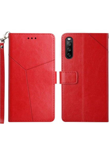 Sony Xperia 10 Vı Için Flip Case Deri Cüzdan Kapak Çevirin Kitap Katlanır Tpu (Yurt Dışından)