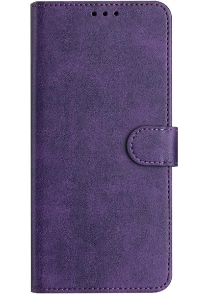 Toka Saf Renk Pu Deri Kickstand ile IPhone 15 Artı Flip Case (Yurt Dışından)