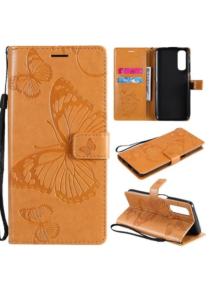 Kart Yuvası Standı ile Realme 7 Için Flip Case Pu Deri Flip Kickstand (Yurt Dışından)