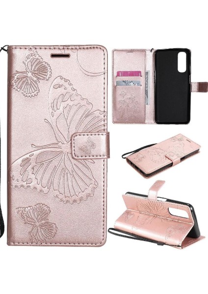 Kart Yuvası Standı ile Realme 7 Için Flip Case Pu Deri Flip Kickstand (Yurt Dışından)