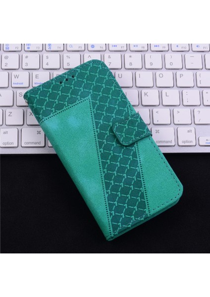 IPhone 16 Için Telefon Kılıfı Pro Cüzdan Kabartmalı Desen Kart Yuvası Fonksiyonu Pu (Yurt Dışından)