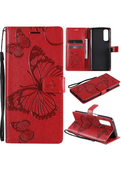 Kart Yuvası Standı ile Realme 7 Için Flip Case Pu Deri Flip Kickstand (Yurt Dışından)